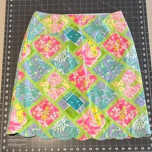 Lilly Pulitzer Vibrant Patchwork A-Line Skirt